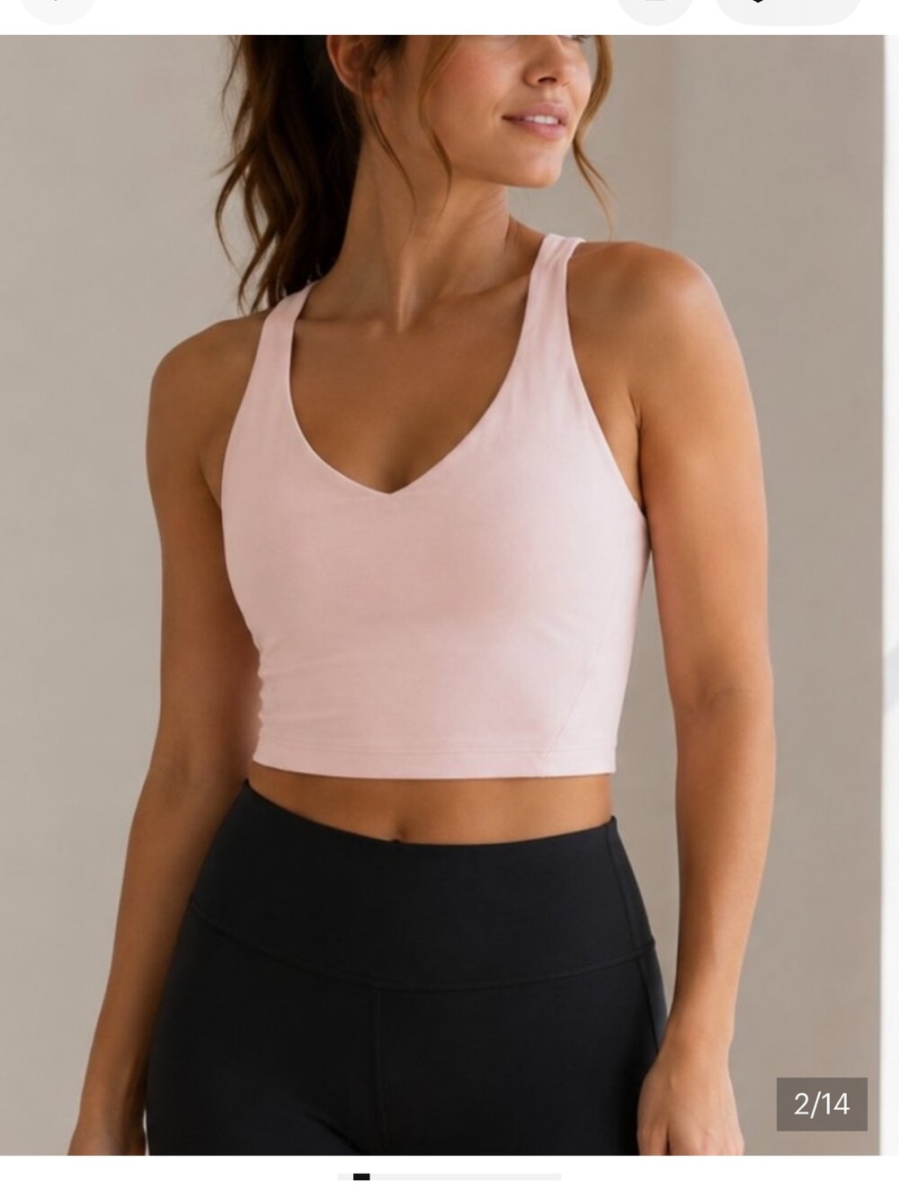 Lululemon Align Crop Tank Strawberry Milkshake Size 4